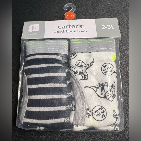 Boys Carter’s 2-pack Dinosaur Toddler Boxers NWT - Picture 5 of 6